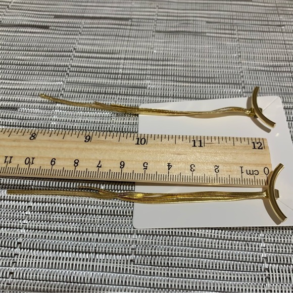 Kopen Australia - Gold Costume Long Tassel Statement Earrings Chain Drop - Picture 3 of 4